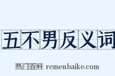 五不男反义词是什么意思的图片